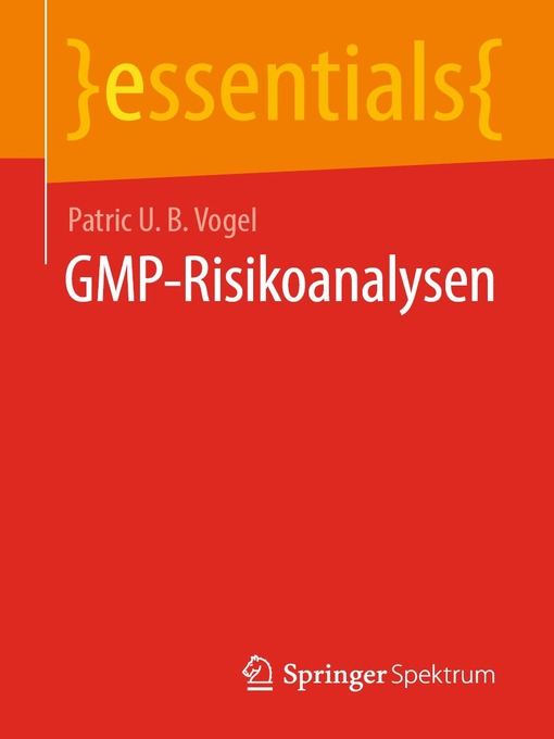 Title details for GMP-Risikoanalysen by Patric U. B. Vogel - Available